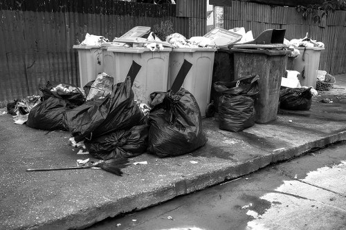 Construction site generating builders waste in South West London